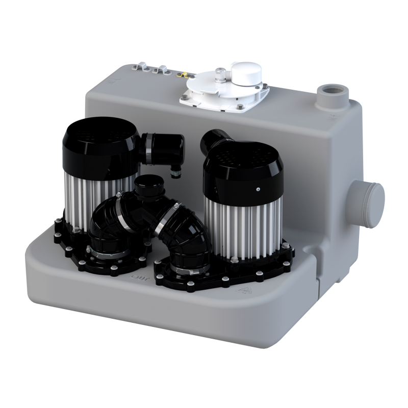 Sanicom2, Çift Motorlu Yoğun Kullanım (Klozet hariç), Banyo, Mutfak ve Çamaşırhane Pis Su Transfer, Tahliye Pompası-3